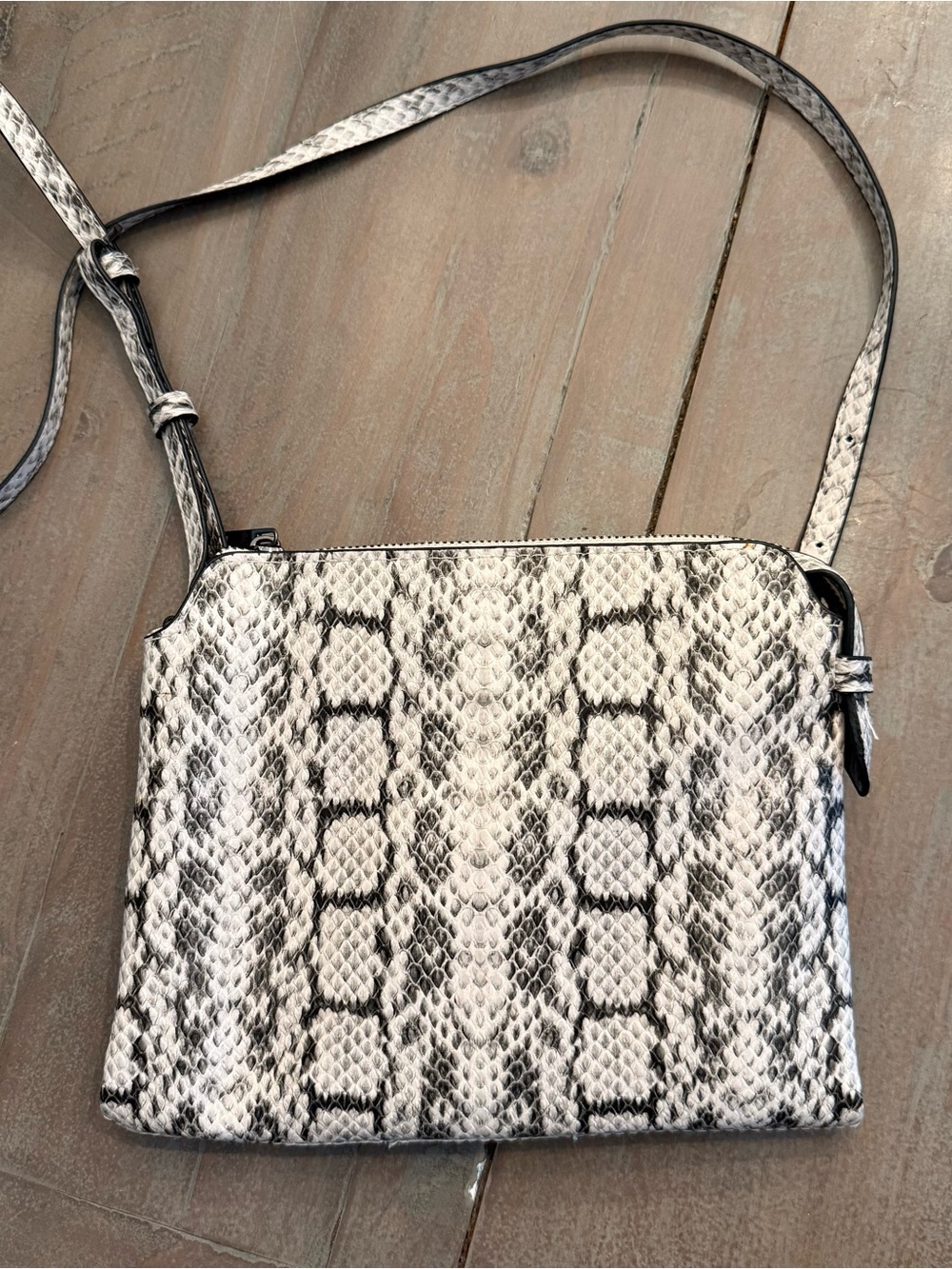 A New Day Snakeskin Print Crossbody  Purse Preowned